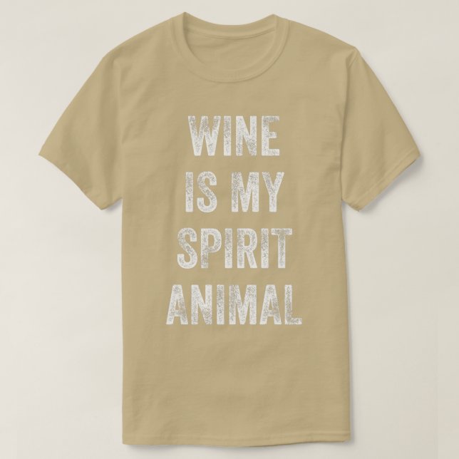 Camiseta El vino es mi animal espiritual Divertido diciendo (Diseño del anverso)