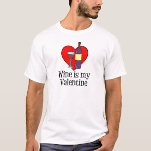 Camiseta El vino es mi diseño divertido de San Valentín