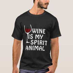 Camiseta El vino es mi espíritu Animal Hombres Mujeres