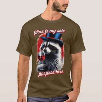 Camiseta El vino es mi único propósito aquí
