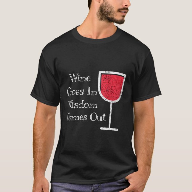 Camiseta El Vino Sale Con Sabiduría (Anverso)