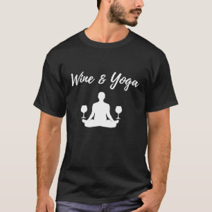 Camiseta El vino y el yoga divertidos Gif meditación espiri