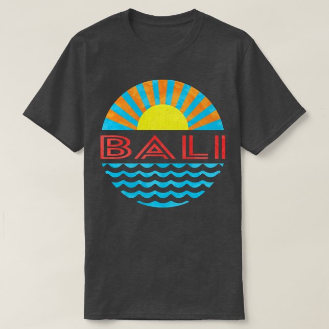 Camiseta El Vintage Bali Beach Sun And Waves (Diseño del anverso)