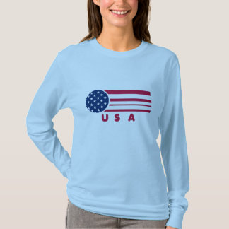 Camiseta El vintage de la bandera de los E.E.U.U. raya la