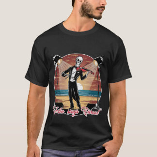 Camiseta El violín de Skeleton canta eterno