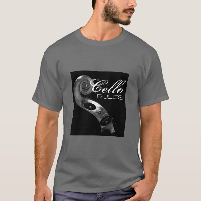Camiseta El violoncelo gobierna grande - plata/negro (Anverso)