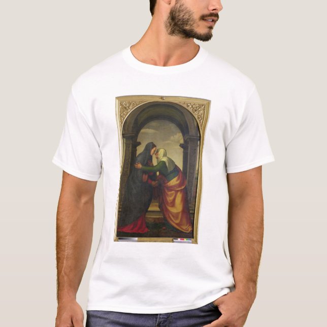 Camiseta El Visitation de St. Elizabeth al Virgen María (Anverso)