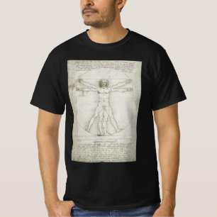 Camiseta El vitruviano de Leonardo da Vinci
