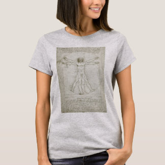 Camiseta El vitruviano de Leonardo da Vinci