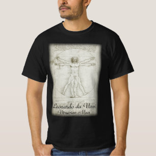 Camiseta El vitruviano de Leonardo da Vinci