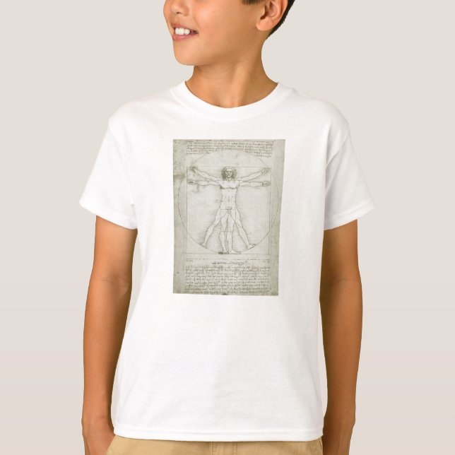 Camiseta El vitruviano de Leonardo da Vinci (Anverso)