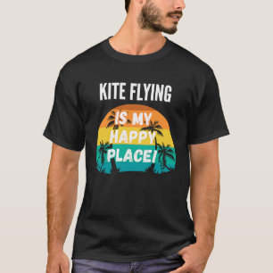 Camiseta El Volante De Cometas Es Mi Lugar Feliz, Vintage R