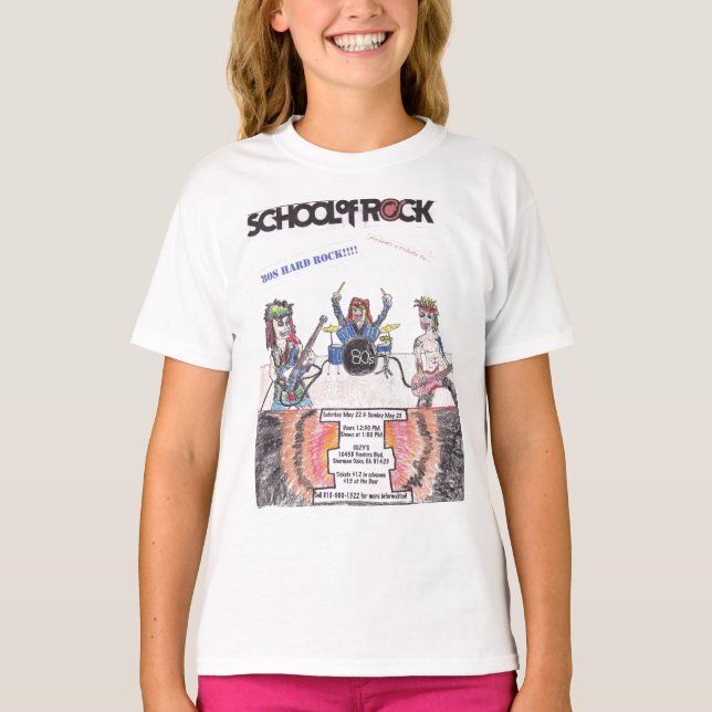 Camiseta El volante de rock duro de los 80 (Anverso)