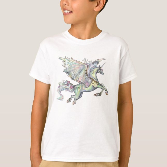 Camiseta El volar del potro del caballo de Pegaso del (Anverso)
