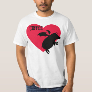 Camiseta El volar guarro con café