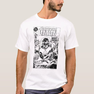 Camiseta El volar verde de las linternas, blanco y negro