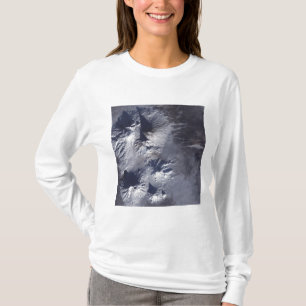 Camiseta El volcán Bezymianny exhibe una columna modesta