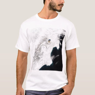 Camiseta El volcán de Shiveluch en Kamchatka Krai, Rusia