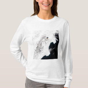 Camiseta El volcán de Shiveluch en Kamchatka Krai, Rusia