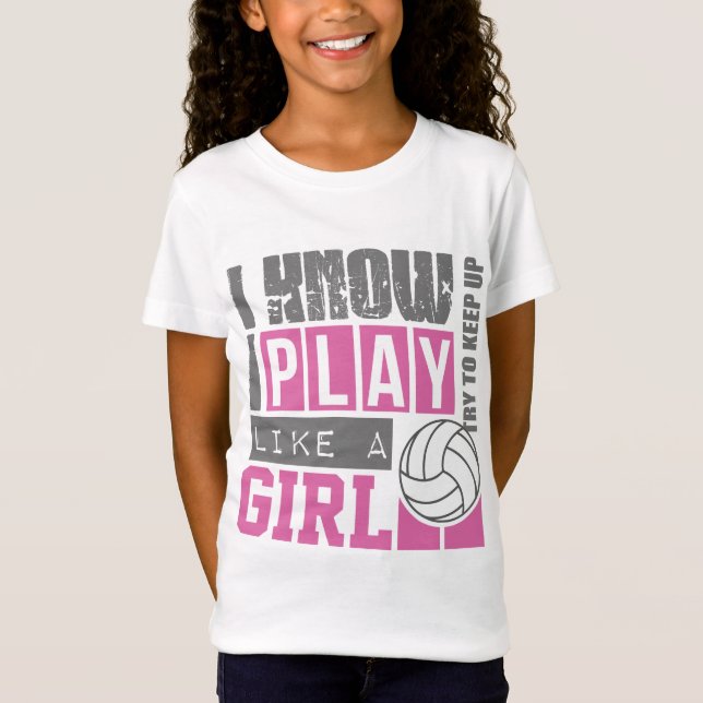 Camiseta el voleibol del juego tiene gusto de un chica (Anverso)