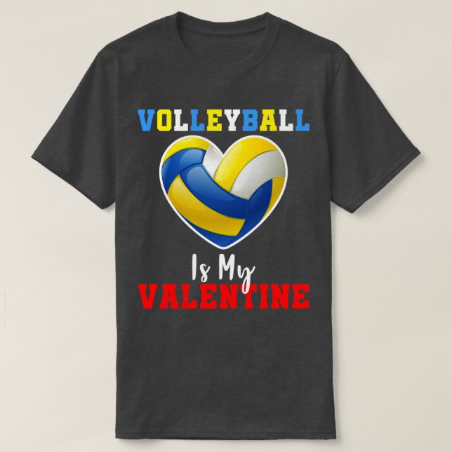 Camiseta El voleibol es mi alegría de San Valentín (Diseño del anverso)