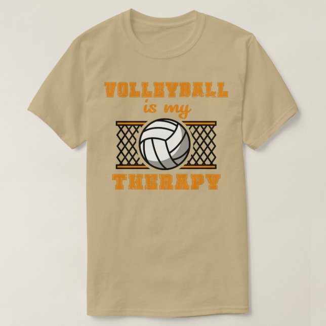 Camiseta El voleibol es mi terapia (Diseño del anverso)