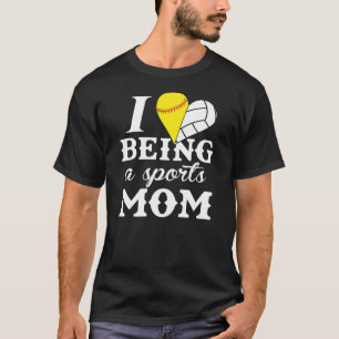 Camiseta El voleibol me encanta ser una madre deportiva