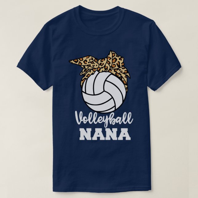 Camiseta El voleibol Nana Funny Leopard Nana Long Sleeve (Diseño del anverso)
