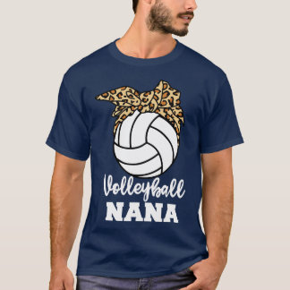 Camiseta El voleibol Nana Funny Leopard Nana Long Sleeve