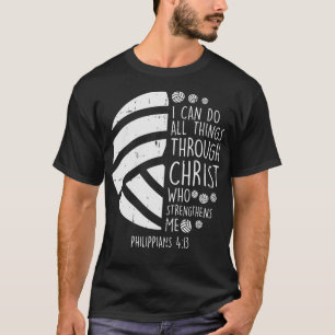 Camiseta El voleibol puedo hacer cosas Biblia Verso Dios Je
