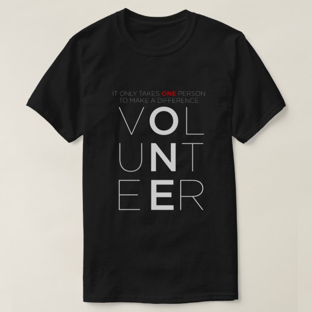 Camiseta El Voluntario Hace La Diferencia Voluntario (Diseño del anverso)