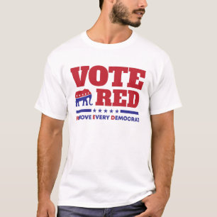 Camiseta El voto republicano rojo elimina a todos los demó