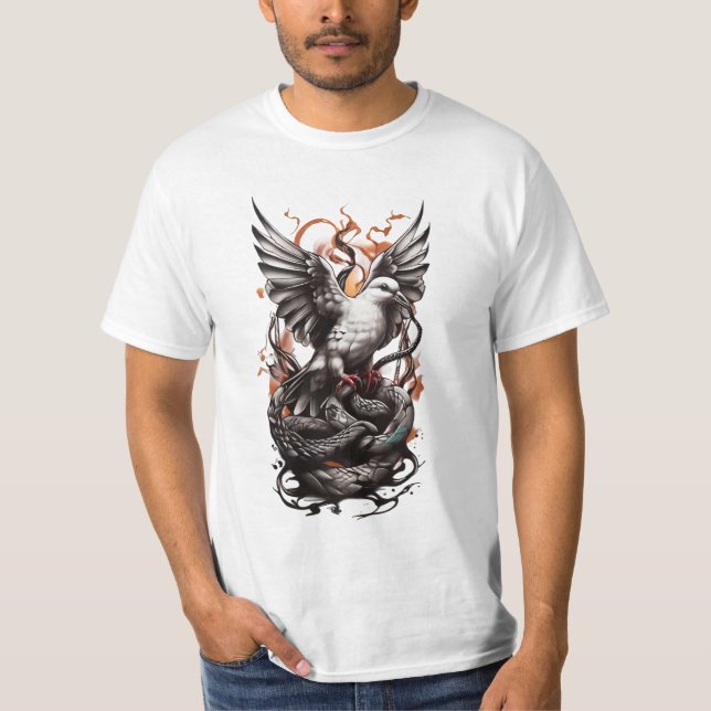 Camiseta El vuelo de Dove a la biblioteca (Anverso)
