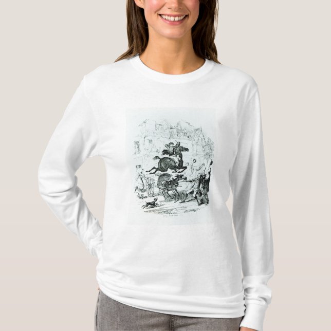 Camiseta El vuelo de Turpin a través de Edmonton (Anverso)