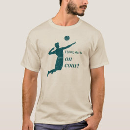 Camiseta El vuelo empieza en la cancha, voleibol