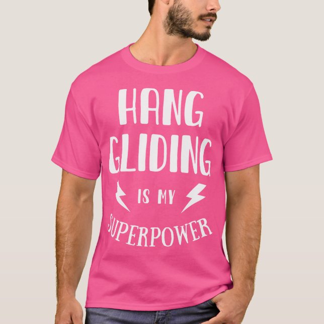 Camiseta El vuelo en ala delta es mi superpoder Novedad sar (Anverso)