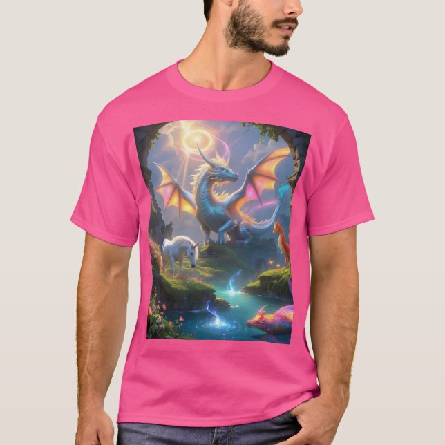 Camiseta El vuelo luminoso del dragón" T-SHIRT (Anverso)