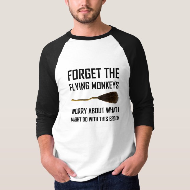 Camiseta El vuelo Monkeys la escoba de bruja (Anverso)