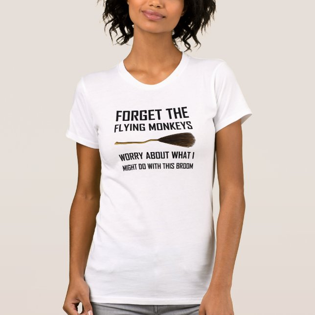 Camiseta El vuelo Monkeys la escoba de bruja (Anverso)