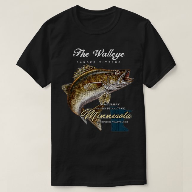 Camiseta El Walleye un producto natural de Minnesota (Diseño del anverso)