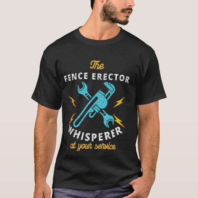 Camiseta El Whisperer De Fence Erector A Su Servicio (Anverso)
