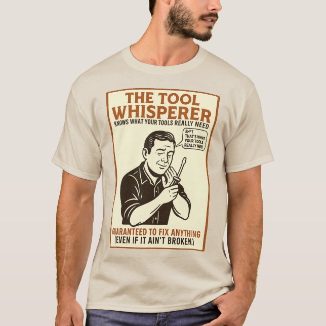 Camiseta El Whisperer de herramientas. Padre gracioso (Anverso)