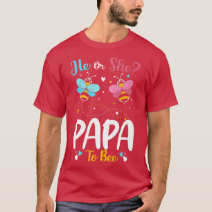 Camiseta Él y ella papá se cuidan de la revelación de géner