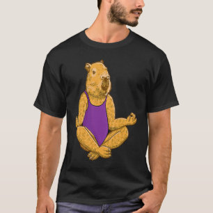 Camiseta El yoga de Capybara plantea ejercicios de entrenam