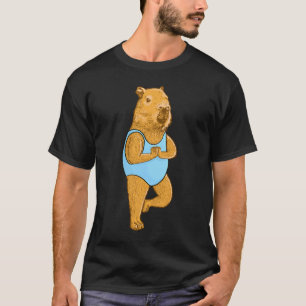 Camiseta El yoga de Capybara plantea ejercicios de entrenam