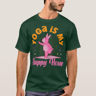 Camiseta El Yoga Es Mi Conejo Rosa De Hora Feliz Para Las M