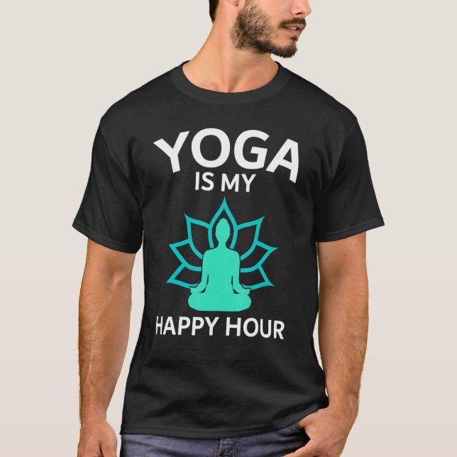 Camiseta El Yoga es mi Happy Hour Guru Sport Workplace USA  (Anverso)