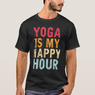 Camiseta El Yoga Retro 60 estilo 70 es mi Happy Hour Medita