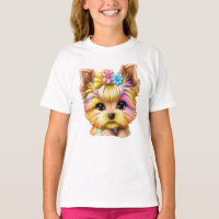 El yorkie dulce y adorable