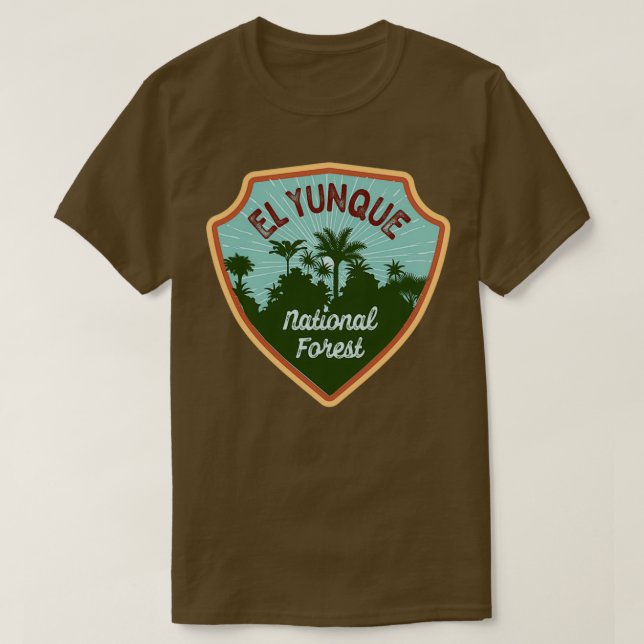 Camiseta El Yunque regalo de pegatina forestal nacional III (Diseño del anverso)